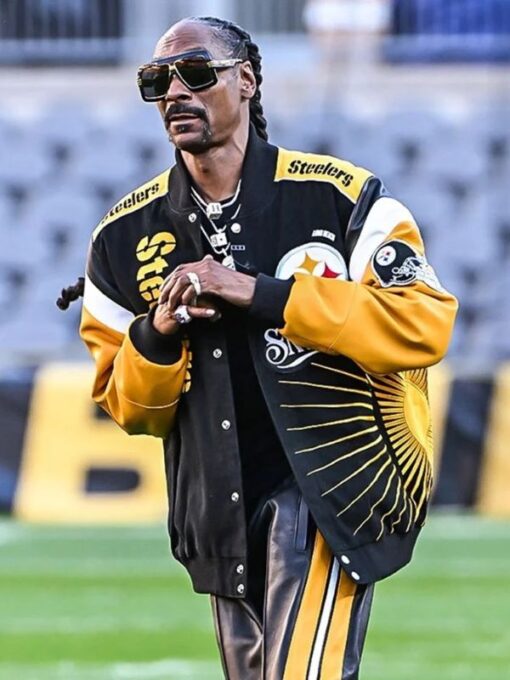 Snoop Dogg Black Yellow Varsity Jacket