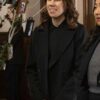 Zosia Mamet Black Peacoat