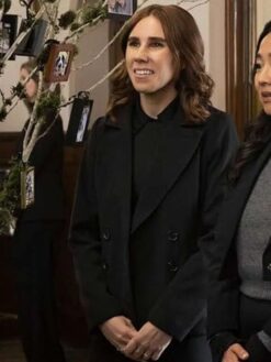 Zosia Mamet Black Peacoat