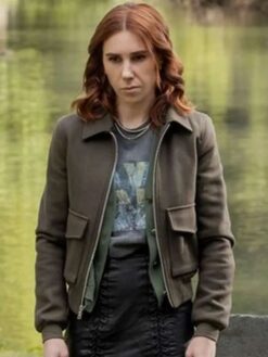 Zosia Mamet Green Jacket