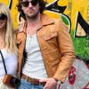 Aaron Taylor Johnson Brown Jacket