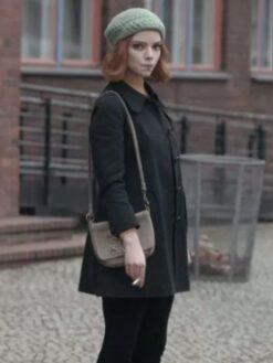 Beth Harmon Black Wool Coat