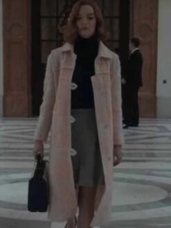 Beth Harmon Pink Wool Coat