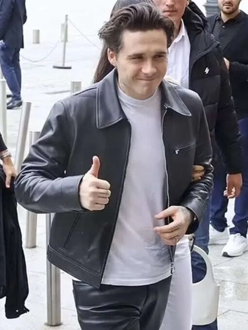 Brooklyn Beckham Black Leather Jacket