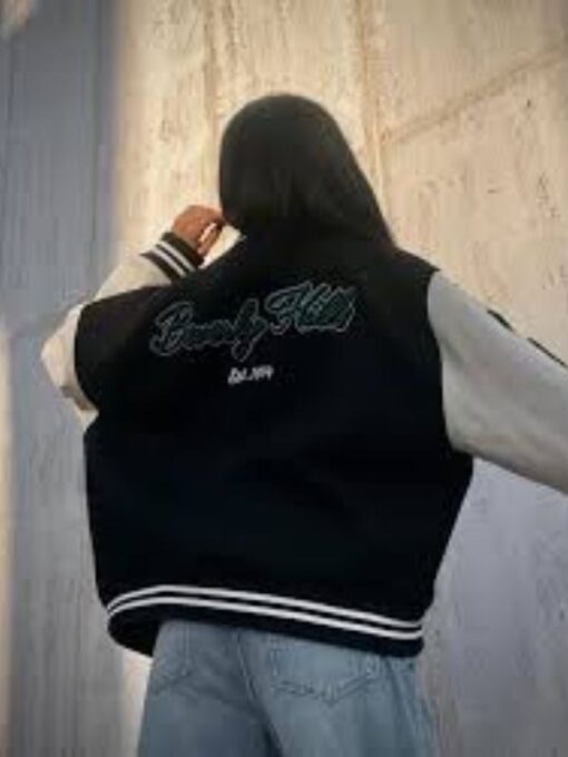 Claudia SalinasBlack and White Varsity Jacket