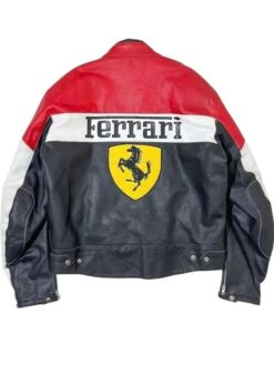 Ferrari Vintage Multicolor Leather Jacket