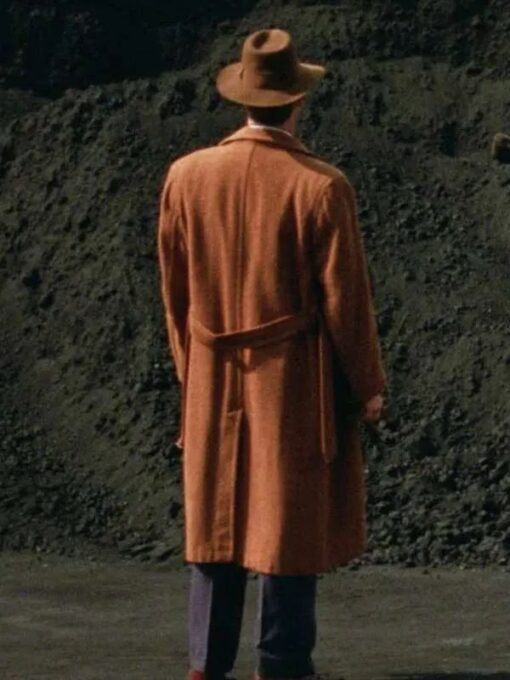 Guy Pearce Brown Wool Trench Coat