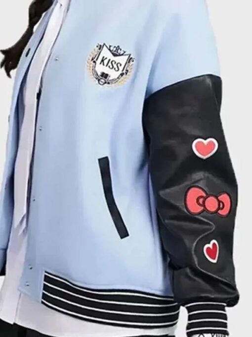 Hello Kitty Blue and Black Varsity Bomber Jacket