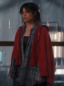 Jenna Ortega Red Hoodie