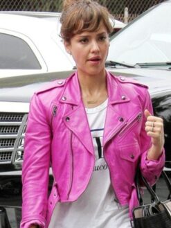 Jessica Alba Hot Biker Jacket