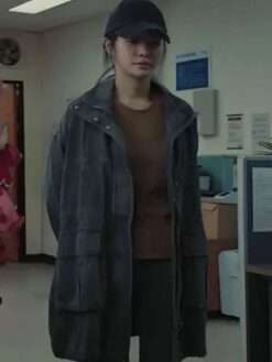 Kang No eul Gray Cotton Long Jacket