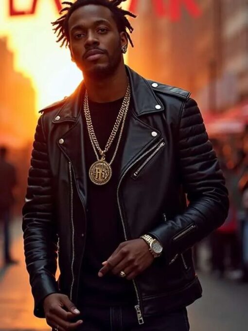 Kendrick Lamar Black Biker Jacket