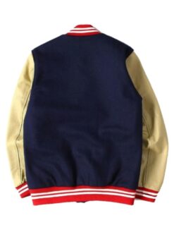 Kendrick Lamar Black and Beige Varsity Jacket