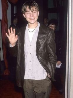 Leonardo Dicaprio Brown Leather Blazer