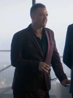 Marton Csokas Maroon Suit