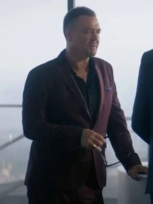 Marton Csokas Maroon Suit