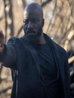 Mike Colter Black Wool Trench Coat