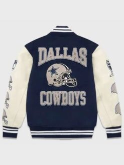 NFL Dallas Cowboys Blue and White Vintage Varsity Jacket