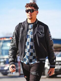 Patrick Mahomes Black Varsity Jacket