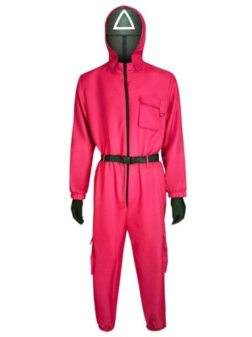 Squid Game Guard Costume Pink Jumpsuit