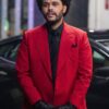 The Weeknd Red Blazer