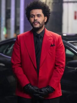 The Weeknd Red Blazer