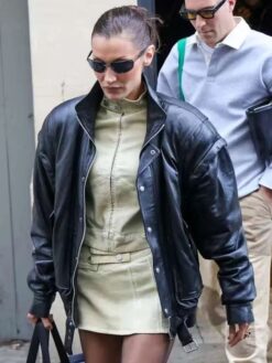 Bella Hadid Oversized Black Jacket