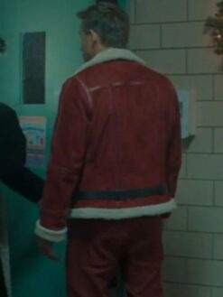 Clint Briggs Shearling Maroon Leather Jacket