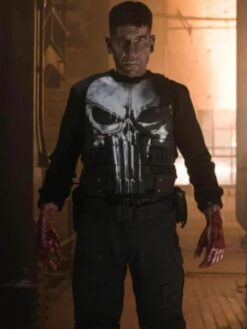 Frank Castle Black Leather Vest