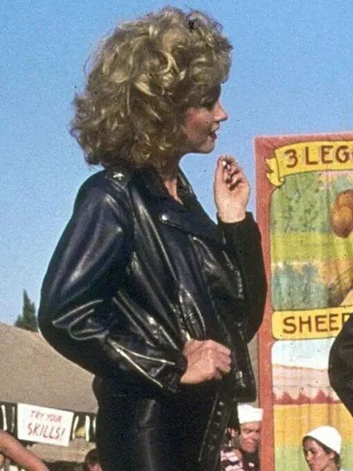 Grease Sandy Black Leather Jacket