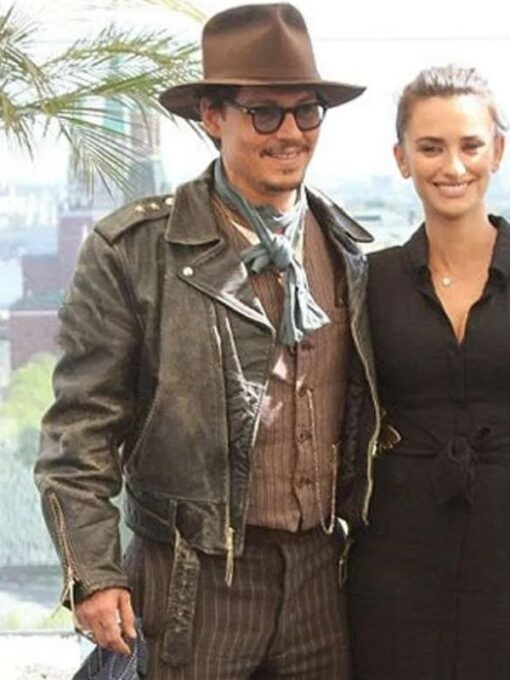 Johnny Depp Distressed Leather Jacket