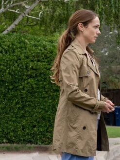 Kerry Condon Brown Cotton Trench Coat