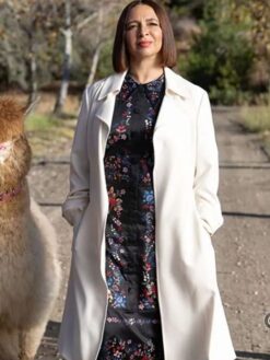 Molly Novak White Wool Trench Coat