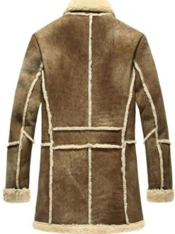 Reacher Style Sheepskin Shearling Brown Leather Coat