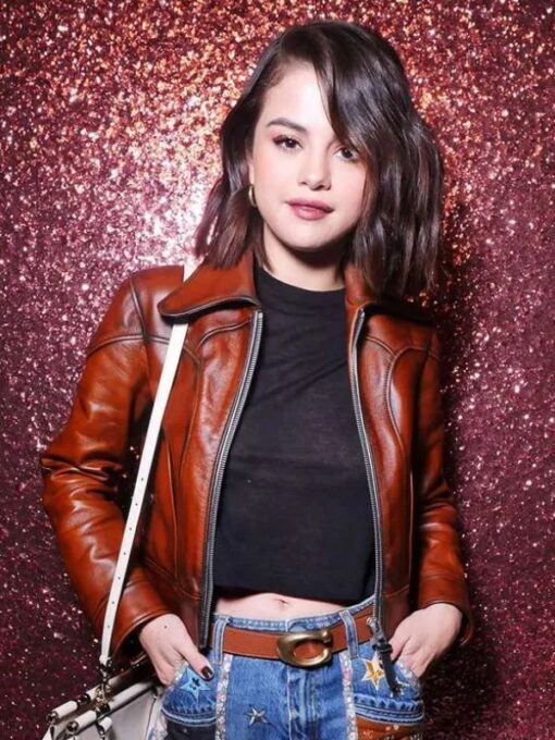 Selena Gomez Brown Jacket