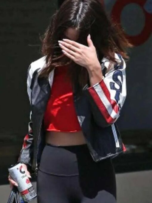 Selena Gomez USA Flag Black Jacket