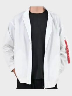 Tokyo Revengers White Cotton Bomber Jacket