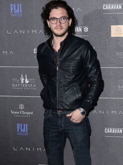 Annual Party Kit Harington Leather Jacket