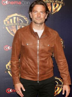 Bradley Cooper Brown Leather Jacket