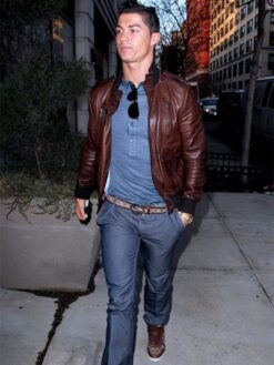 Cristiano Ronaldo Brown Jacket