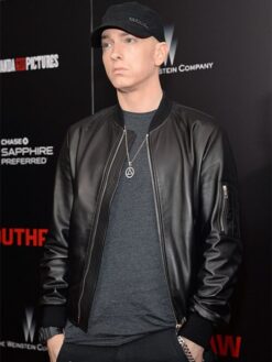 Eminem Black Bomber Jacket