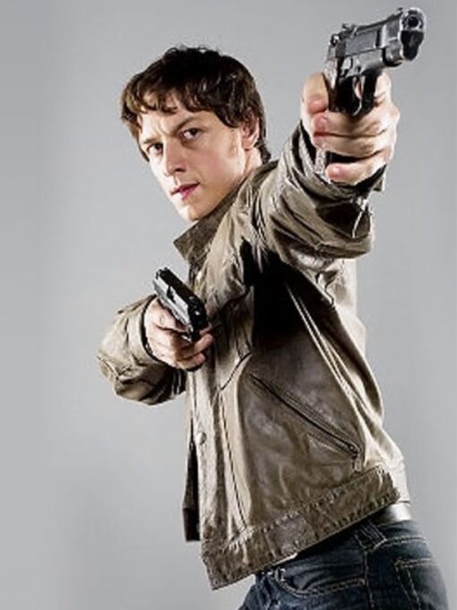 James Mcavoy Gray Leather Jacket
