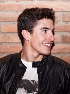 Marc Marquez Black Leather Jacket