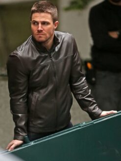 Stephen Amell Black Jacket