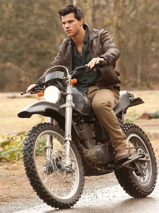Taylor Lautner Brown Leather Jacket