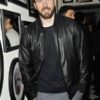 Actor Chris Evans Black Jacket