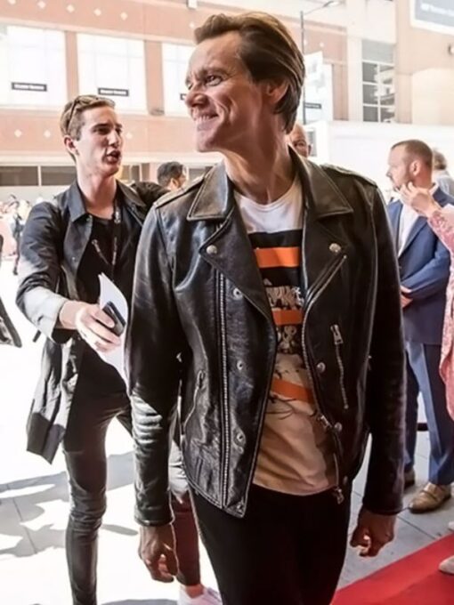 Jim Carrey Black Leather Jacket