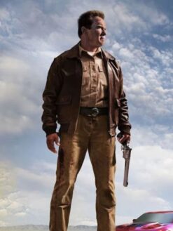 Ray Owens Brown Leather Bomber Jacket