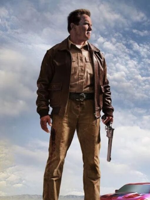Ray Owens Brown Leather Bomber Jacket