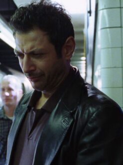 Jeff Goldblum Black Leather Blazer Jacket